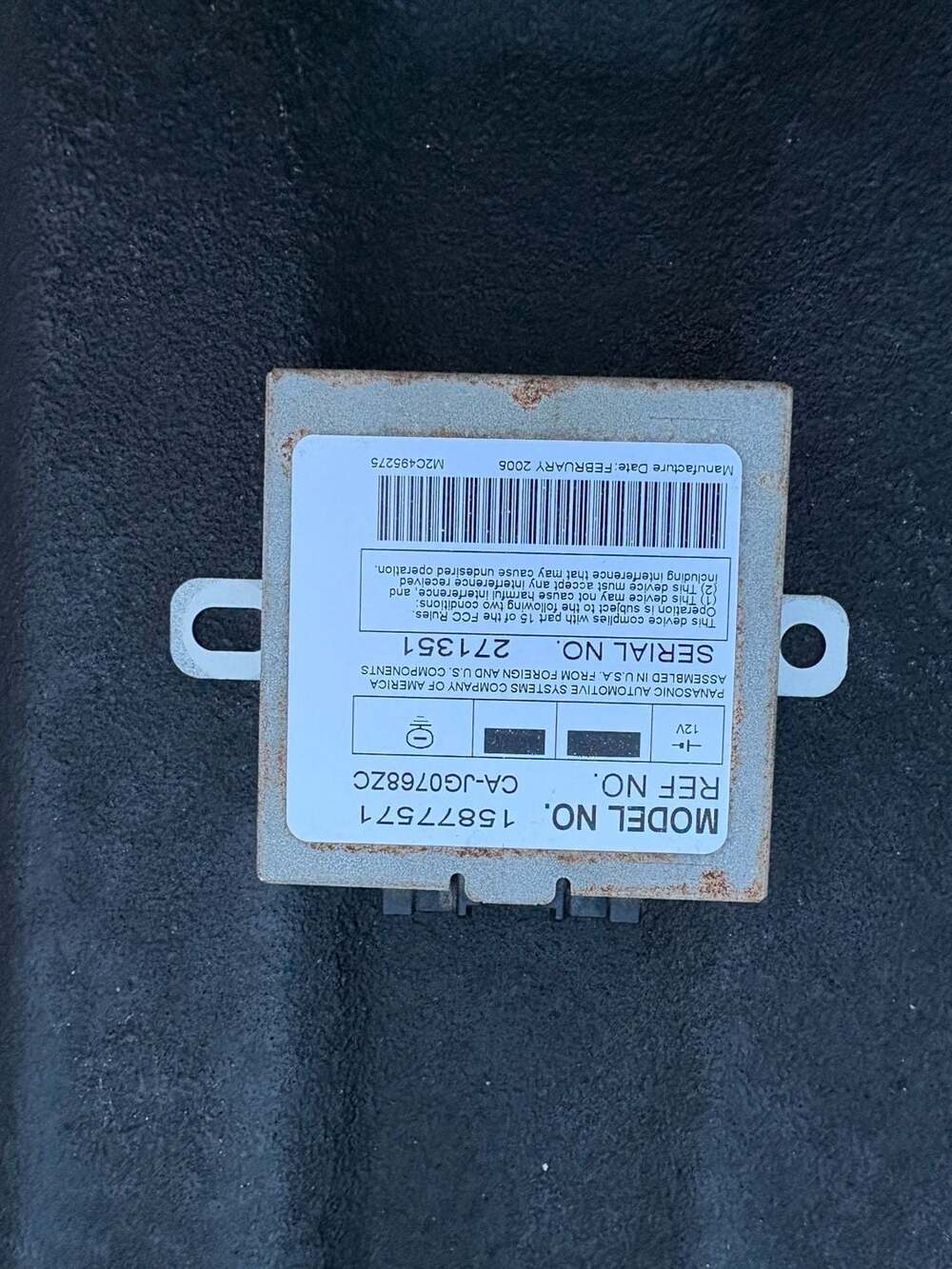 Panasonic Automotive Systems Rear View Camera Control Module 15877571 - Picture 4 of 4